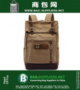 Canvas tas man Rugzak Laptop Vintage Mode reistassen Multifunctionele tassen met grote capaciteit voor Trave