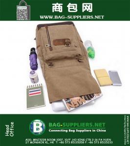 Canvas tas man Rugzak Laptop Vintage Mode reistassen Multifunctionele tassen met grote capaciteit voor Trave