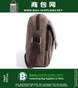 Nieuwe Casual Mannen Kleine Canvas Messenger Bag Retro Vintage Sport Militaire Mannelijke Cross Body Schoudertas Rugzak
