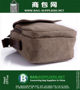 Nieuwe Casual Mannen Kleine Canvas Messenger Bag Retro Vintage Sport Militaire Mannelijke Cross Body Schoudertas Rugzak