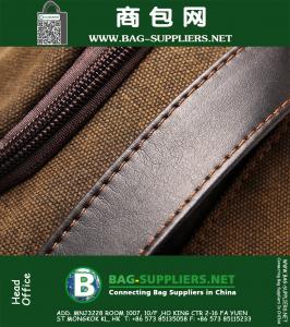 Erkekler İçin Canvas Resepsiyon Messenger Omuz Çantası Sırt çantası Günlüğü Çantası Laptop Satchel Taktik Askeri Yürüyüş Tırmanışı Kamp Sling Göğüs Sırt Çantası