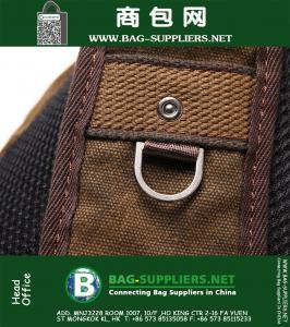 Erkekler İçin Canvas Resepsiyon Messenger Omuz Çantası Sırt çantası Günlüğü Çantası Laptop Satchel Taktik Askeri Yürüyüş Tırmanışı Kamp Sling Göğüs Sırt Çantası