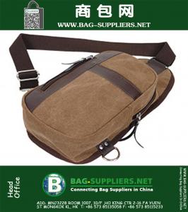 Bolsa de mensajero militar de los hombres Bolsa de viaje al aire libre Casual Senderismo bolsa de pecho deportivo Lona pequeña hombro Crossbody paquete de espalda