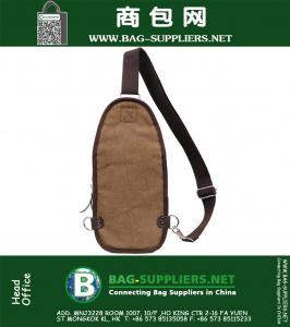 Bolsa de mensajero militar de los hombres Bolsa de viaje al aire libre Casual Senderismo bolsa de pecho deportivo Lona pequeña hombro Crossbody paquete de espalda