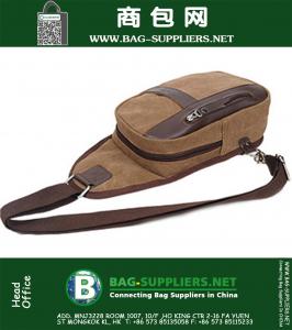 Bolsa de mensajero militar de los hombres Bolsa de viaje al aire libre Casual Senderismo bolsa de pecho deportivo Lona pequeña hombro Crossbody paquete de espalda