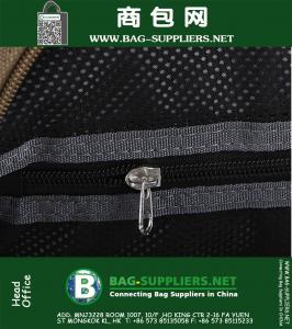 Canvas Man rugzak met lederen zak Retro knapzak schoudertas Tactische reizen laptoptas