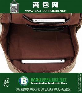 Vintage Mannen Canvas Rugzak Topkwaliteit Mode Schooltas Casual Outdoor Reizen Rugzak Schoudertassen