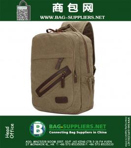 Vintage Mannen Canvas Rugzak Topkwaliteit Mode Schooltas Casual Outdoor Reizen Rugzak Schoudertassen