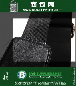 Topkwaliteit PU Lederen Nieuwe Mannen Crossbody Messenger Schouder Fahion Gesp Reizen Wandelen Klim Sling Dag Terug Pack Borst Tas