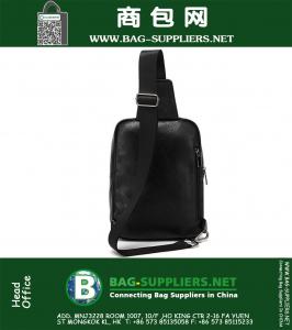 Topkwaliteit PU Lederen Nieuwe Mannen Crossbody Messenger Schouder Fahion Gesp Reizen Wandelen Klim Sling Dag Terug Pack Borst Tas