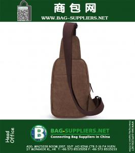 Mannen Casual Kleine Canvas Crossbody Tas Vintage Borsttas Hiking Sport Messager bags Militaire chest pack