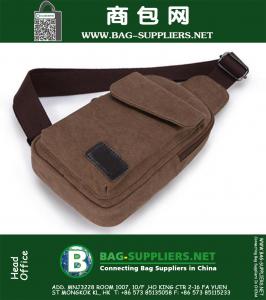 Mannen Casual Kleine Canvas Crossbody Tas Vintage Borsttas Hiking Sport Messager bags Militaire chest pack