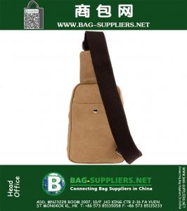 Mannen Casual Kleine Canvas Crossbody Tas Vintage Borsttas Hiking Sport Messager bags Militaire chest pack