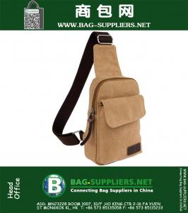 Mannen Casual Kleine Canvas Crossbody Tas Vintage Borsttas Hiking Sport Messager bags Militaire chest pack