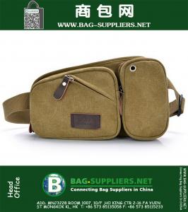 Vinage Heren Taille Verpakking Messenger Tassen Outdoor Reizen Rugzak Wandelen Sport Borsttas Canvas Kleine Crossbody Heren Schoudertas