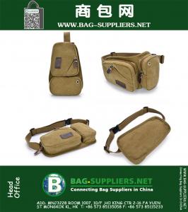 Vinage Heren Taille Verpakking Messenger Tassen Outdoor Reizen Rugzak Wandelen Sport Borsttas Canvas Kleine Crossbody Heren Schoudertas