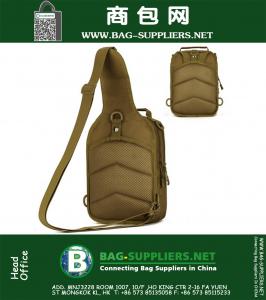 Hoge kwaliteit Nylon Mannen Schouder Messenger Cross Body Bag Militaire Tactische Reizen Jacht / Vissen / Klimmen ipad Borst Terug Pack