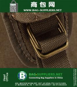 Canvas met PU lederen militaire tactische reizen wandelen rijden Cross Body Messenger schoudertas terug Sling borst tas