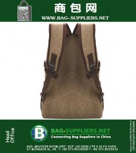 Rugzak voor heren Vintage Canvas Hiking Travel Military Rugzak Boy's Schooltassen