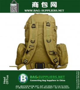 Solid Nylon Antihechtende Outdoor Sport Klimmen Camping Wandelen gecombineerd Trekking Molle reistassen Militaire Tactische Rugzak 60L