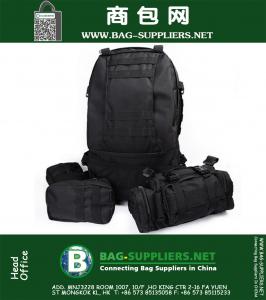 Hoge kwaliteit Mannen Vrouwen Outdoor Militaire Leger Tactische Rugzak Camping Wandelen Trekking Camouflage tas Met twee zijtas