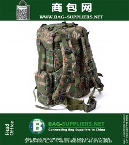 Hoge kwaliteit Mannen Vrouwen Outdoor Militaire Leger Tactische Rugzak Camping Wandelen Trekking Camouflage tas Met twee zijtas