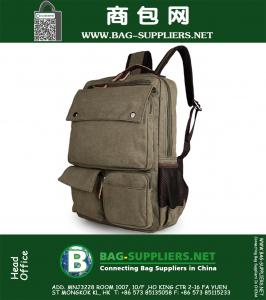 Duurzame Canvas Unisex Laptop Rugzak Reisbagage