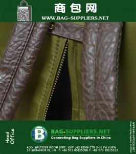 Vrouwen Nylon Rugzak Army Green Black Waterdichte Reistassen Hoge kwaliteit Grote Capaciteit Rugzak
