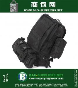 3D Outdoor Molle Military Tactical Backpack Rucksack Trekking Bag Camping Black Bag