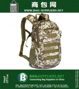 Campingtassen, Waterdichte Molle Rugzak Militaire 3P Gym School Trekking Ripstop Woodland Tactische uitrusting klein voor mannen 15L