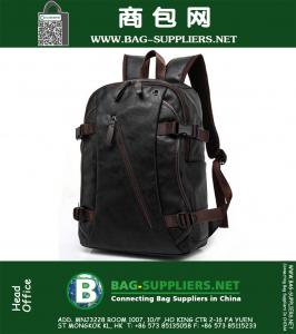 Reistas Tas PU Leer Bagpack Militaire Tactische Vintage Camping Wandelen Legzak Masculina Rugzak