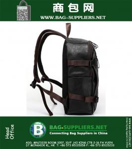 Reistas Tas PU Leer Bagpack Militaire Tactische Vintage Camping Wandelen Legzak Masculina Rugzak