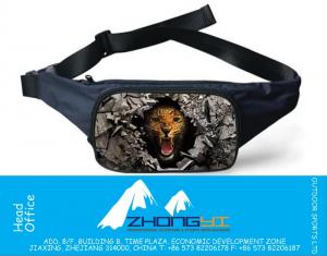Bolso impreso de la cintura para las mujeres linda sonrisa paquete de riñonera moda impermeable al aire libre cinturón deportivo paquete de cintura bolso militar