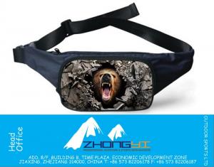 Bolso impreso de la cintura para las mujeres linda sonrisa paquete de riñonera moda impermeable al aire libre cinturón deportivo paquete de cintura bolso militar