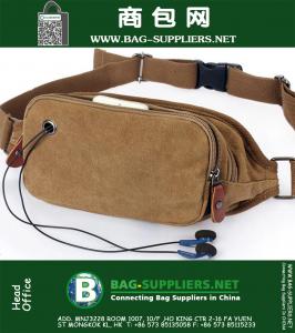 Canvas Fanny Pack Unisex sporttas voor buiten Kleine telefoonzak voor heuptas