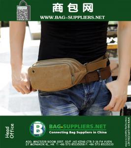 Canvas Fanny Pack Unisex sporttas voor buiten Kleine telefoonzak voor heuptas
