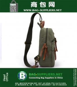 Canvas kist pack Mens Schouder en Crossbody Tassen Messenger Bag Leisure Kleine Mode Reistassen Sporttas