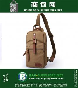 Canvas kist pack Mens Schouder en Crossbody Tassen Messenger Bag Leisure Kleine Mode Reistassen Sporttas