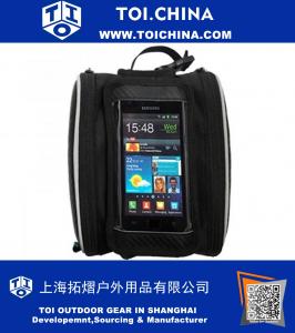 Bolso de Panier de la barra cruzada del tubo superior del bolso del marco doble del teléfono móvil de la bici