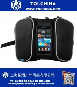 Bolso de Panier de la barra cruzada del tubo superior del bolso del marco doble del teléfono móvil de la bici