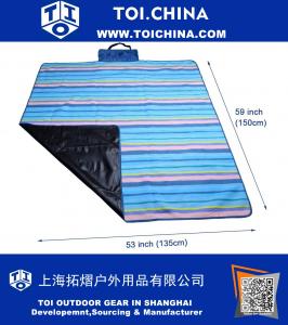 Compacte, waterbestendige picknickdeken voor outdoor-campingstadion Sportevenementen met schouderriem, zacht en warm fleece (59 x 53 inch)
