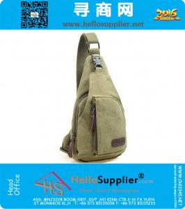Uomini Outdoor Viaggi Escursionismo Militare Borsa a tracolla a tracolla Sport Maschio Tela Casual petto piccole borse a tracolla
