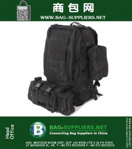 Mochila táctica militar al aire libre 3D Molle mochila bolsa de trekking camping negro