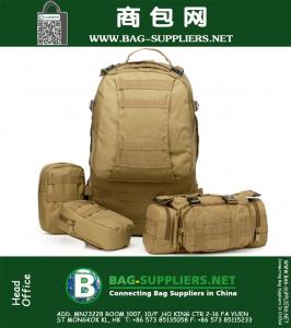 50L Militaire Assault Soldier Army Tactical Molle Backpack Nylon Antihechtende Rugzakken Outdoor Travel Camping Rugzakken Tas