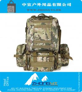 50L Molle kahya sırt çantası Su geçirmez 600D Yüksek kapasiteli Assault Travel Askeri Sırt Çantaları Sırt Çantaları Ordu Çantası
