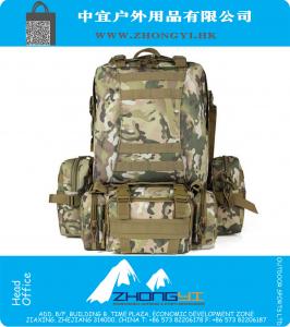 50L Molle huishoudster Rugzak Waterdicht 600D Hoge capaciteit Assault Reis Militaire Rugzakken Rugzakken Legertas