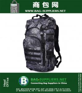 50L impermeável militar tactical Sport viagem mochila ao ar livre sacola mochila com chuva tampa saco feminino feminino leve