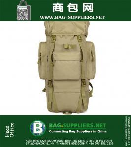 65L Tactical Combat Outdoor Travel Rucksacks Camping Hiking Bag Day Backpack
