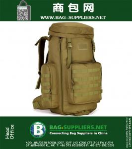 75-80L réglable sacs de camping, imperméable à l'eau Molle sac à dos militaire 3P sac à dos en plein air sport escalade survie sac de transport