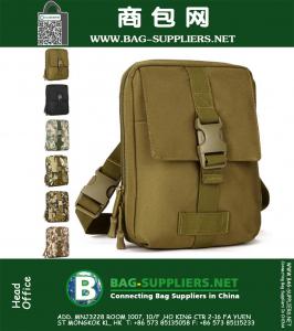 Bolsa de computador de tableta de 7 polegadas Sacos de cintura de camuflagem ao ar livre para homens Sacola lateral de ombro tático militar Malas MOLLE Messenger